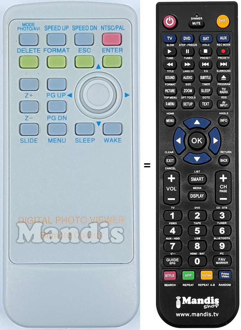 Replacement remote control REMCON1952