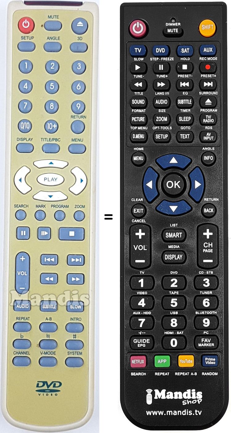Replacement remote control REMCON1954