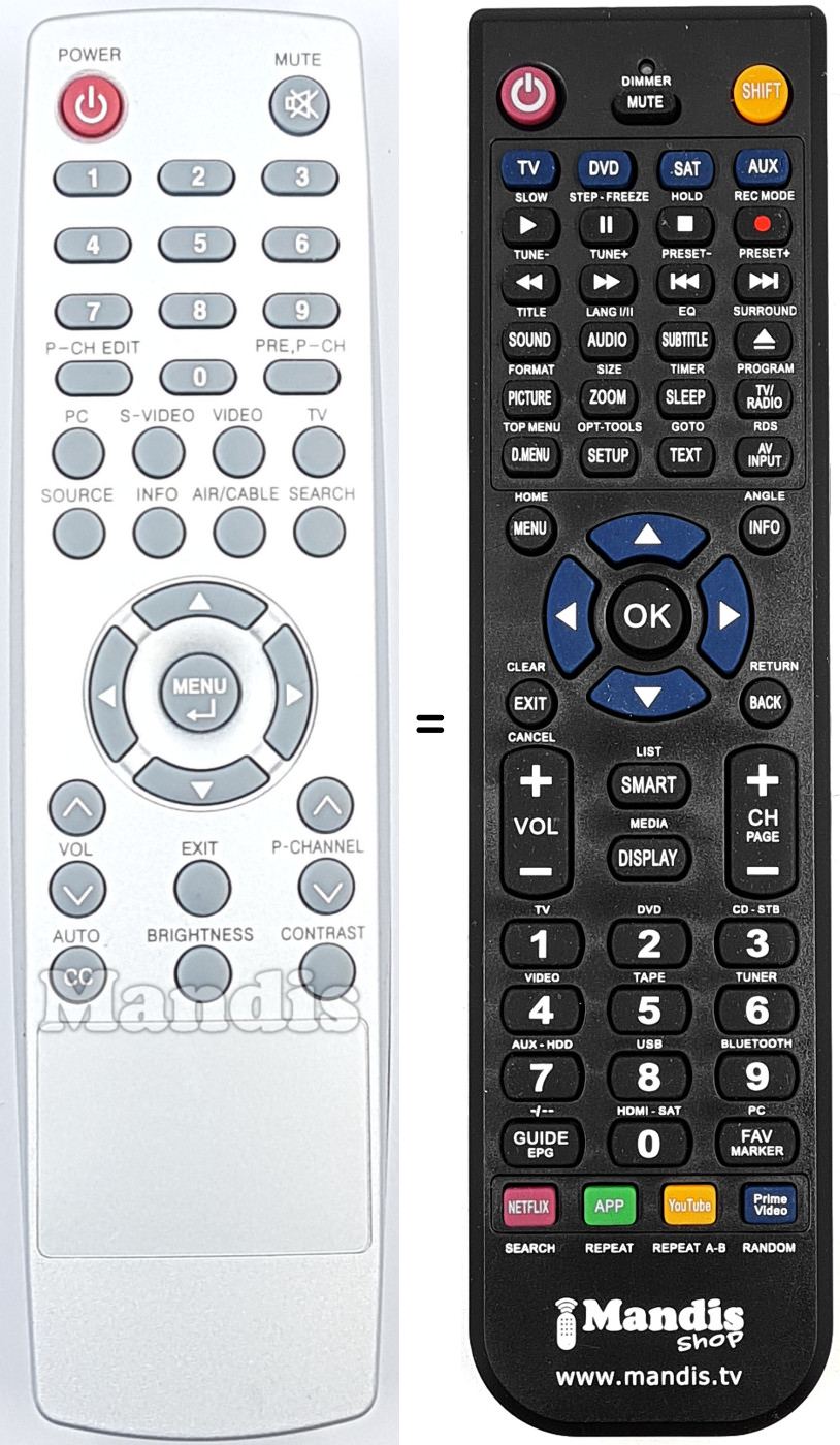 Replacement remote control REMCON1966