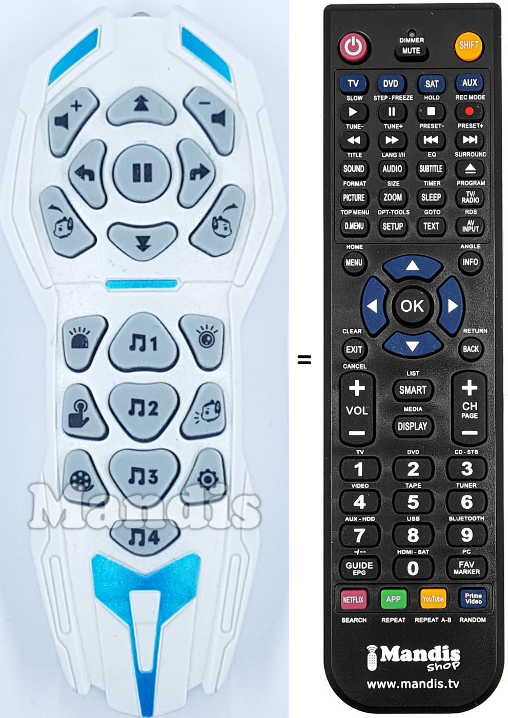 Replacement remote control REMCON1971