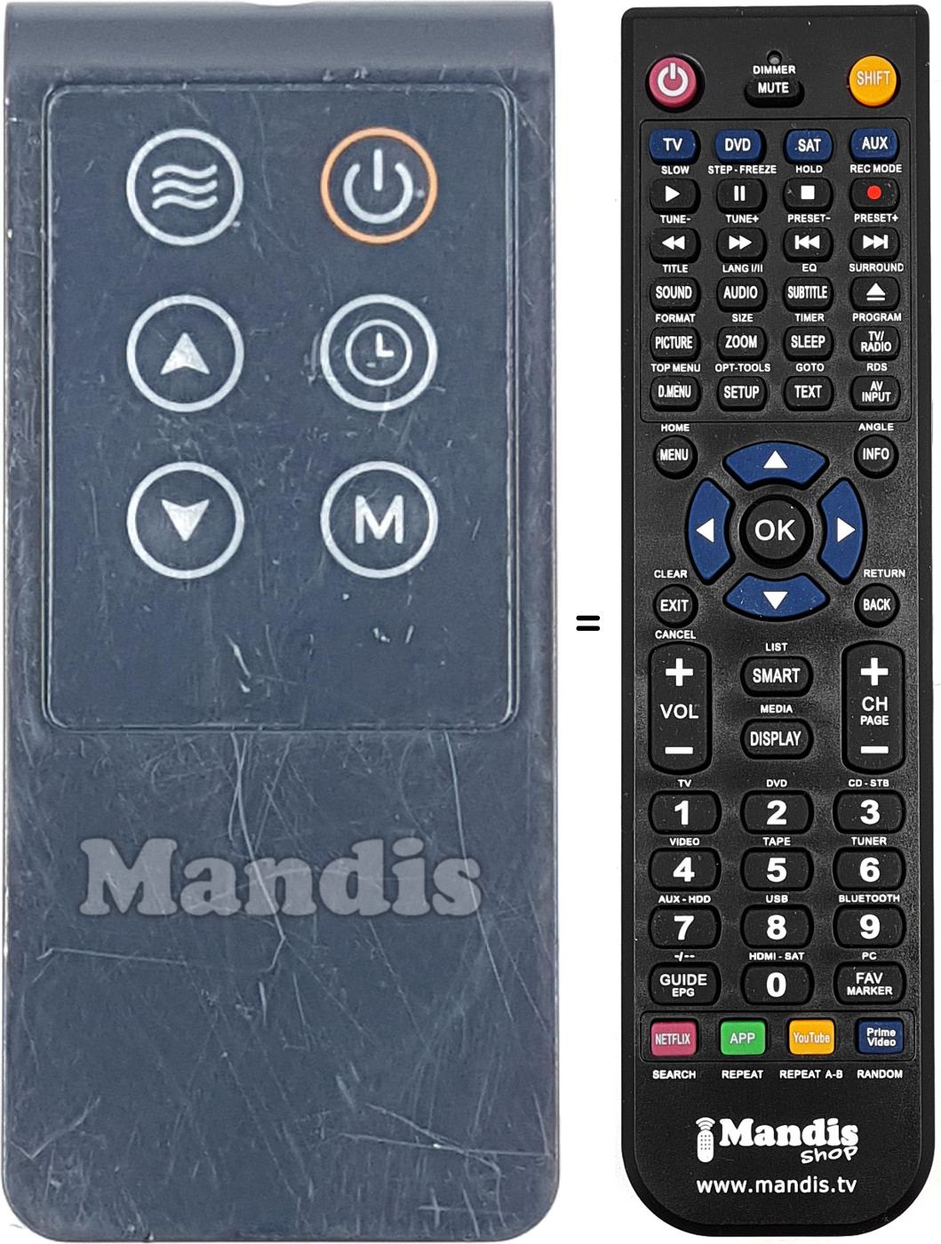 Replacement remote control REMCON1973