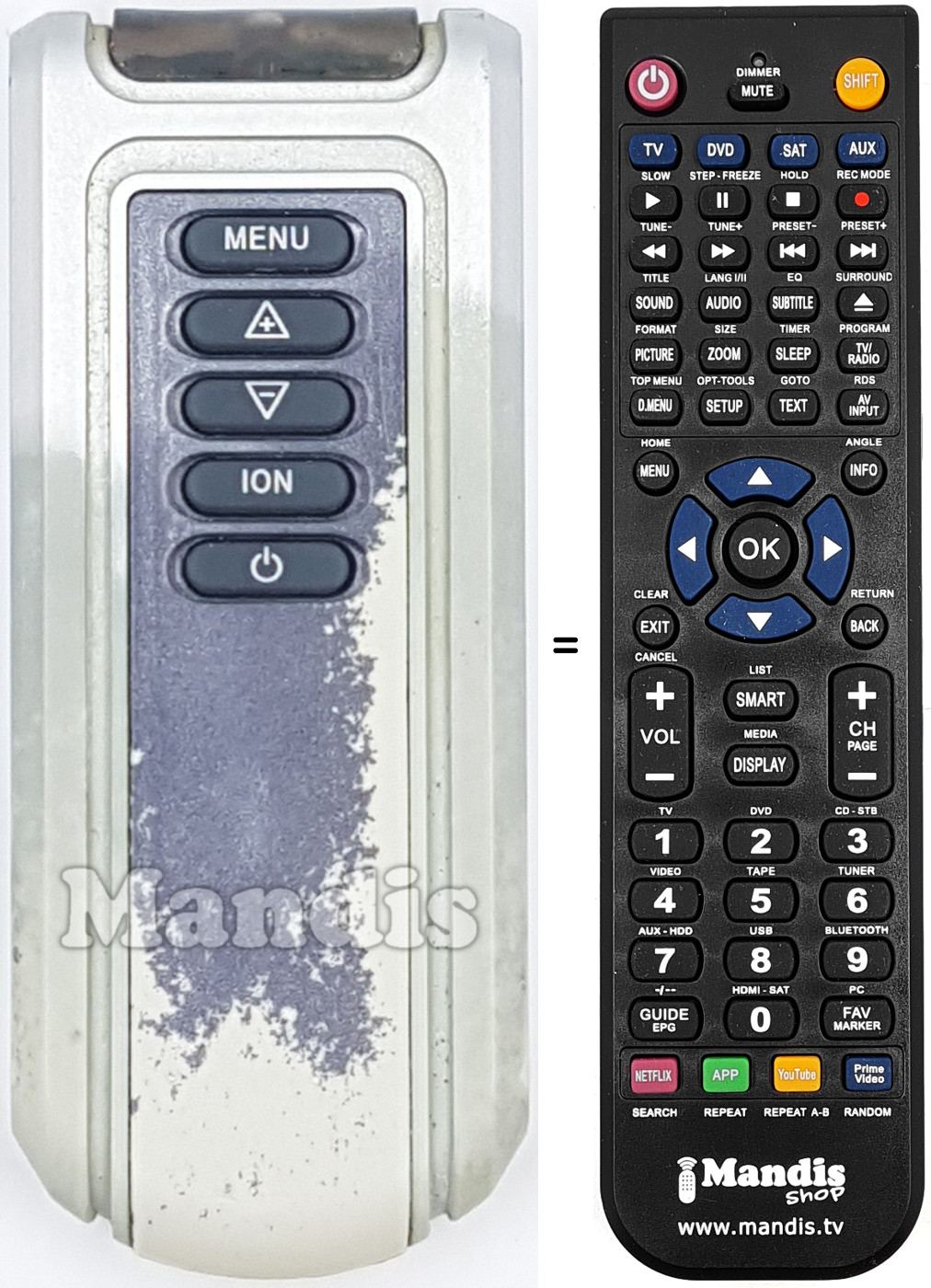 Replacement remote control REMCON1977