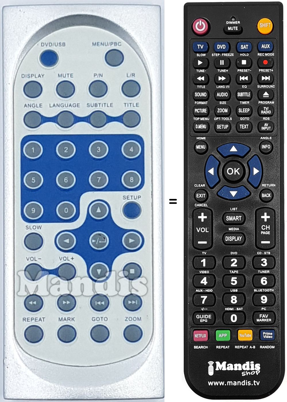 Replacement remote control REMCON1978