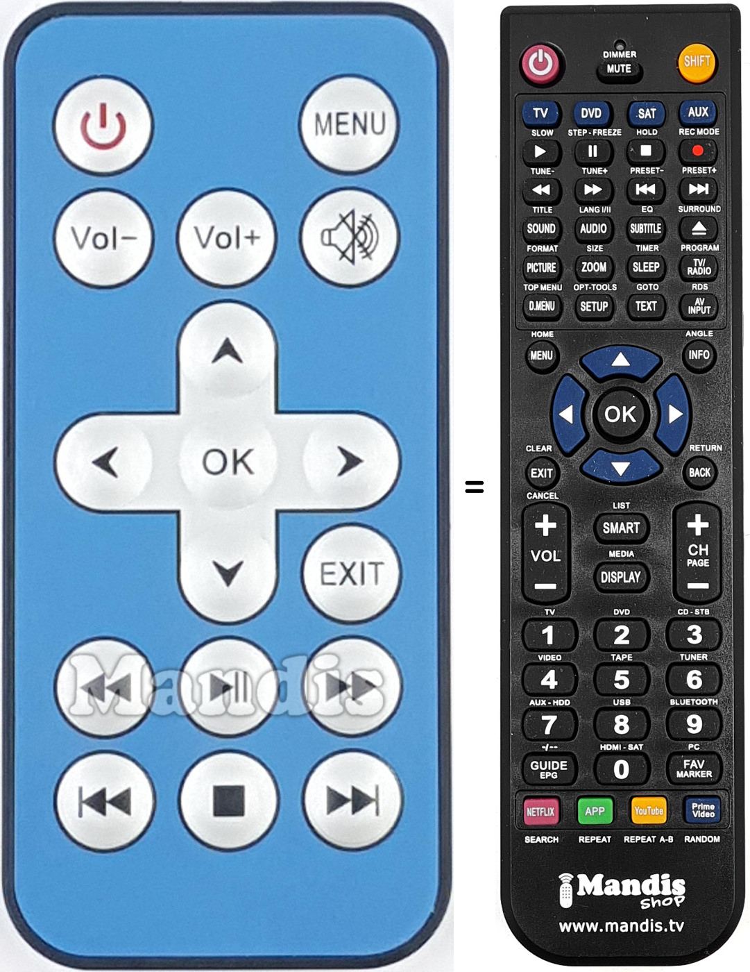 Replacement remote control REMCON1987