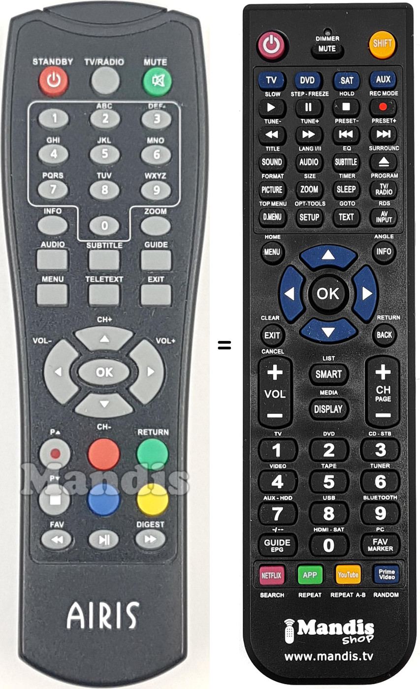 Replacement remote control REMCON2073