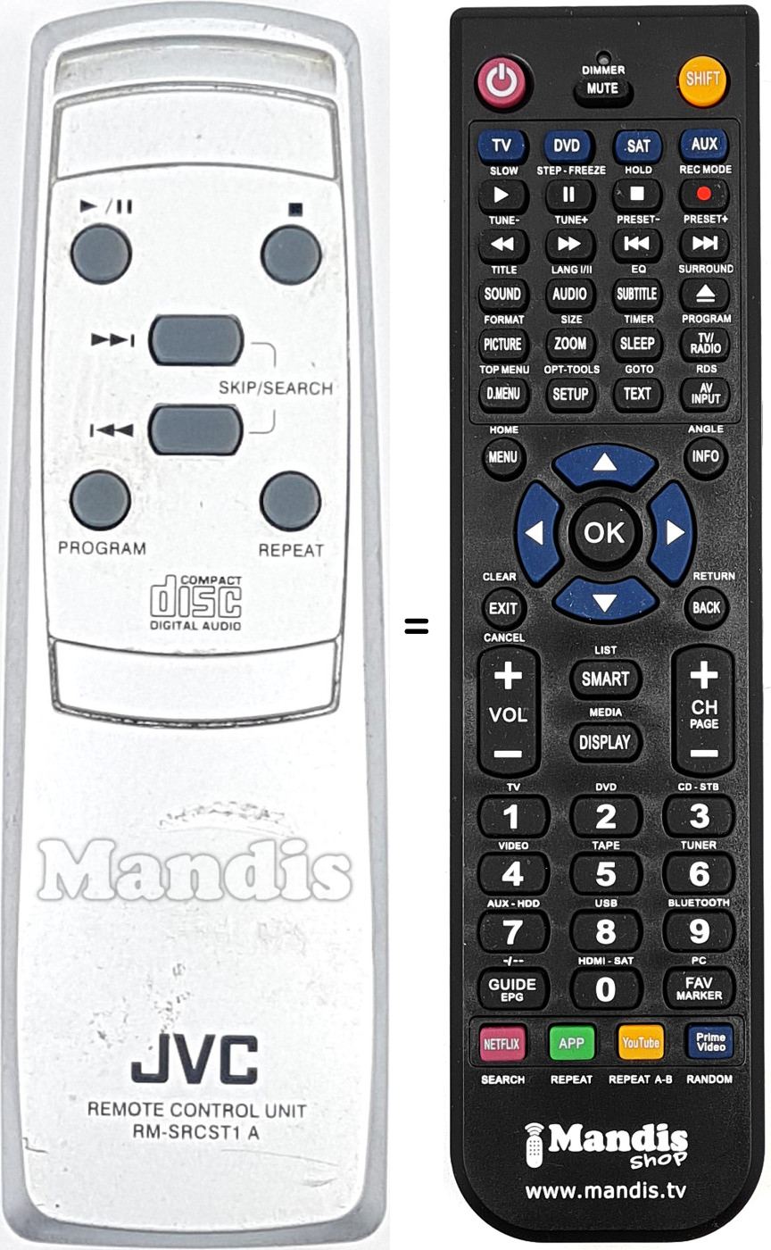 Replacement remote control RM-SRCST1A