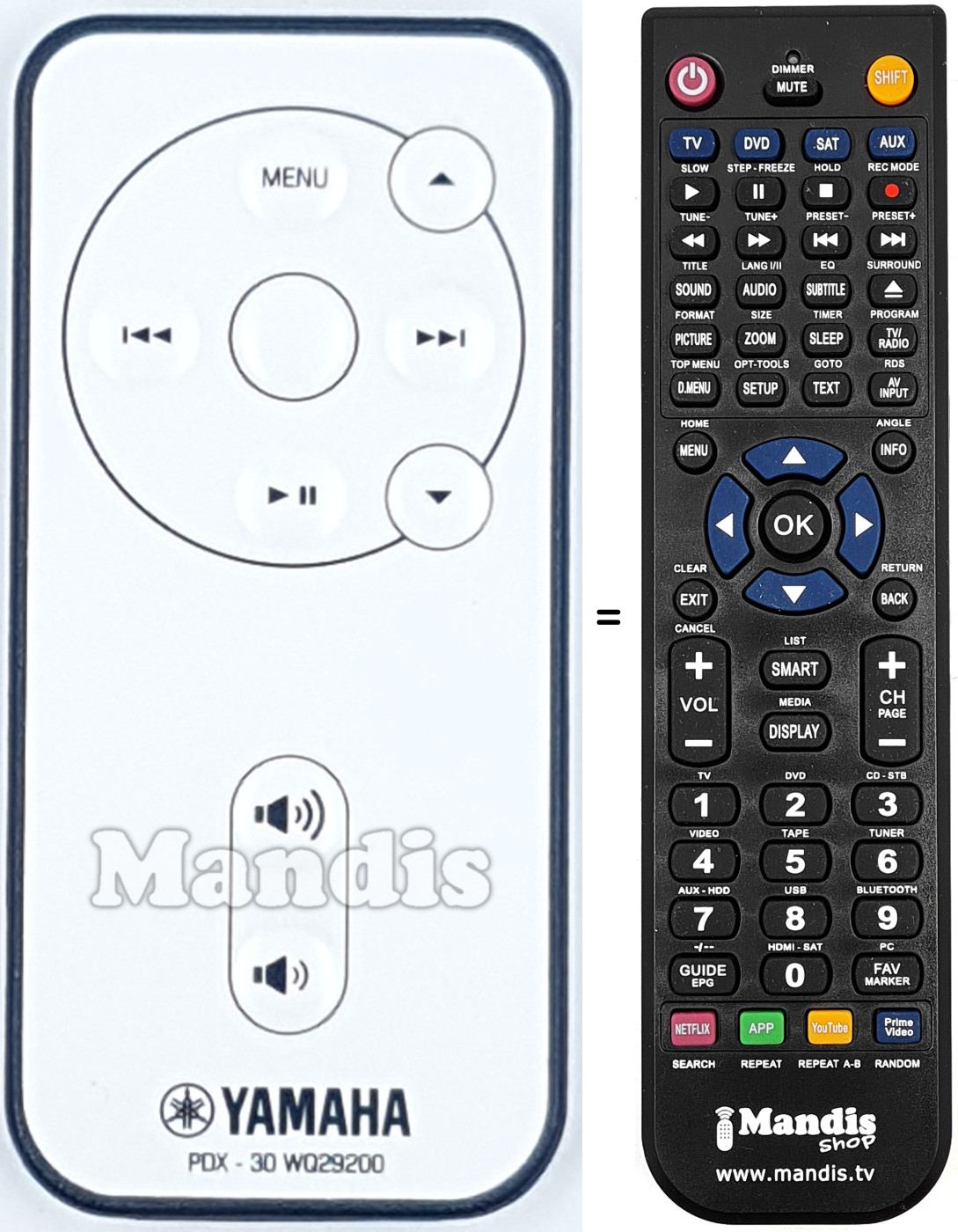 Replacement remote control Pioneer WQ29200