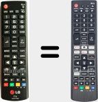 Universal remote control Universal TV LG