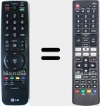 Universal remote control Universal TV LG