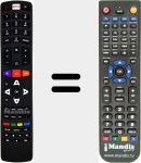 Replacement remote control for 06-IRPT53-NRC311