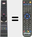 Replacement remote control for RCA4995 (30092062)