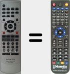 Replacement remote control for RC-F 0320 E (A70-1727-08)