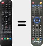 Replacement remote control for AKTV 190 LED