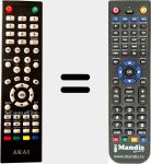 Replacement remote control for AKTV4620Smart
