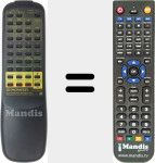 Replacement remote control for CU-VSX107 (AXD7084)