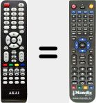 Replacement remote control for AKTV4025T-Smart