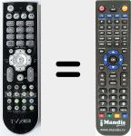 Replacement remote control for TVIX PVR-R2230
