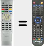 Replacement remote control for HYDFSR-0112TY