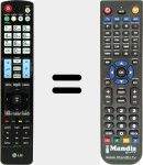 Replacement remote control for AKB72914005