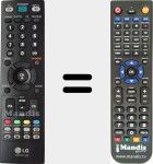 Replacement remote control for AKB33871408