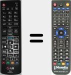 Replacement remote control for AKB73975757