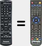 Replacement remote control for Portable Stereo CD System (N2QAYA000009)