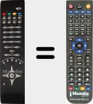 Replacement remote control for LCDTV32102 (20497931)