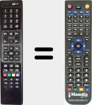 Replacement remote control for RC4846 (23114877)