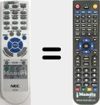 Replacement remote control for RD-443E (7N900731)