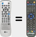 Replacement remote control for REMCON042