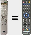 Replacement remote control for RM-Y 1102 (147828512)