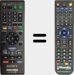 Replacement remote control for RMT-B119A (149002712)