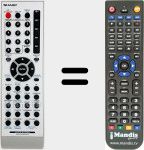 Replacement remote control for RRMCGA008SJSAS