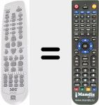 Replacement remote control for 97P1RA2FB3