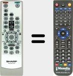 Replacement remote control for RRMCGA664WJSA