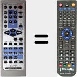 Replacement remote control for RRMCGA082AWSA