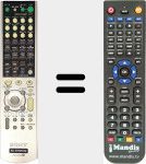 Replacement remote control for RMPP412 (147779311)