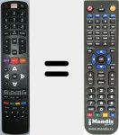 Replacement remote control for 04TCLTEL0249