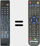 Replacement remote control for RC4822 (23070686)