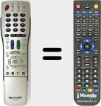 Replacement remote control for GA472WJSA (RRMCGA472WJSA)
