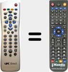 Replacement remote control for UPC001