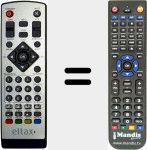 Replacement remote control for ELTDVB90841-HD