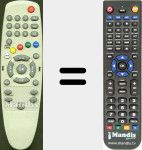 Replacement remote control for Thallis