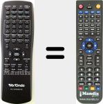 Replacement remote control for MX-DHS8545