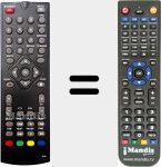 Replacement remote control for ORT 8910 HD