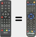Replacement remote control for RT0406HD