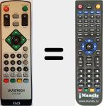 Replacement remote control for DTB3500-1