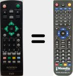 Replacement remote control for DTB-H3600