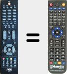 Replacement remote control for RL57B