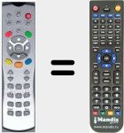 Replacement remote control for TVPILOT100